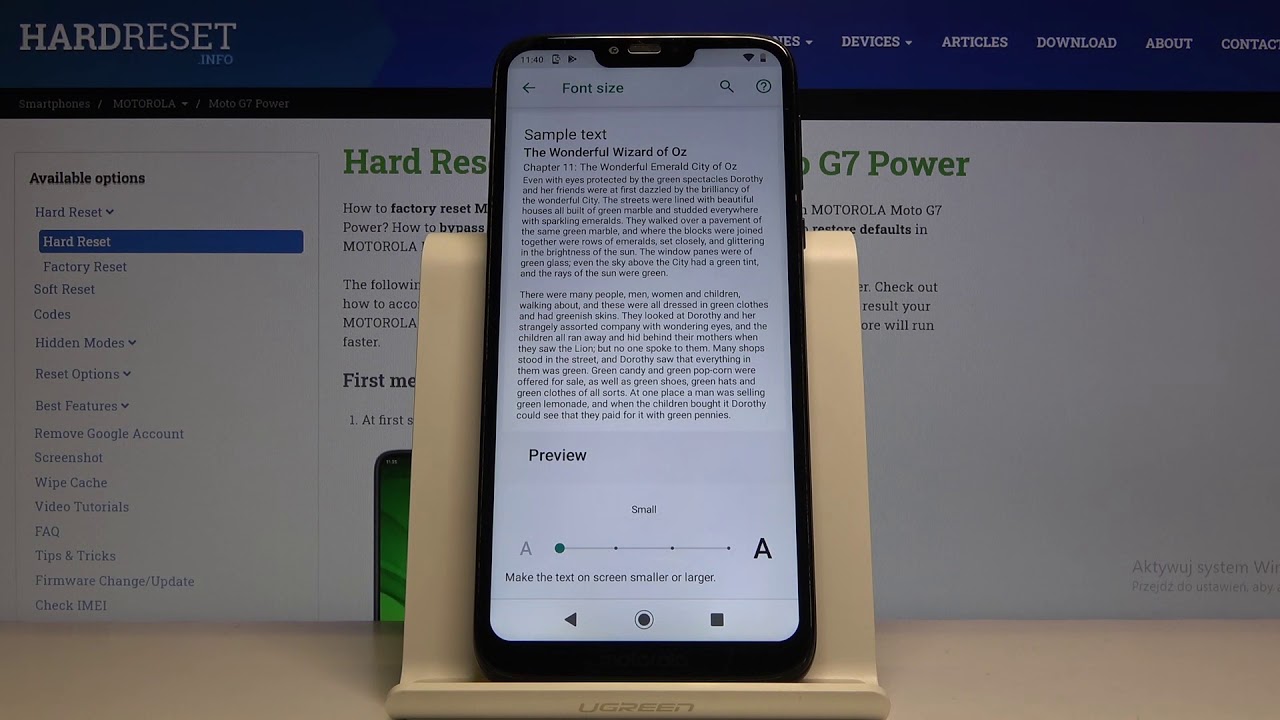 How To Change Font Size On Motorola Moto G7 Power