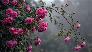 Soft Rain on Pink Roses 🌧️ Relaxing Garden Rain Sounds for Sleep & Study screenshot 5