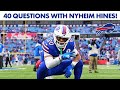 40 Questions With Nyheim Hines | His Hidden Musical Ability, Favorite Food, And More | Buffalo Bills