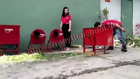 Máy thái chuối Bình Dương l Test máy thái chuối giao cho khách ở Bình Dương - Liên hệ 0989846747