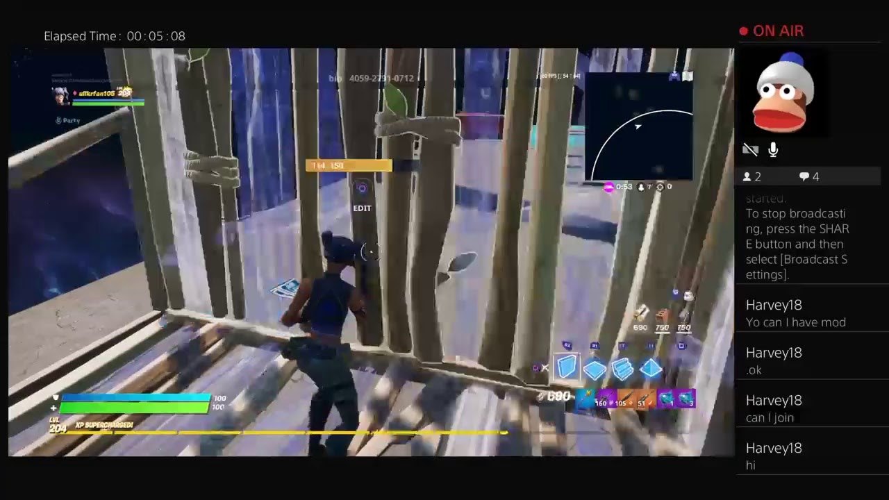 Fortnite going for wins!Level 204.