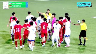 Tajikistan vs Philippines | All Goals & Highlights | 2026 AFC U-23 Asian Cup qualification 6-9-2025