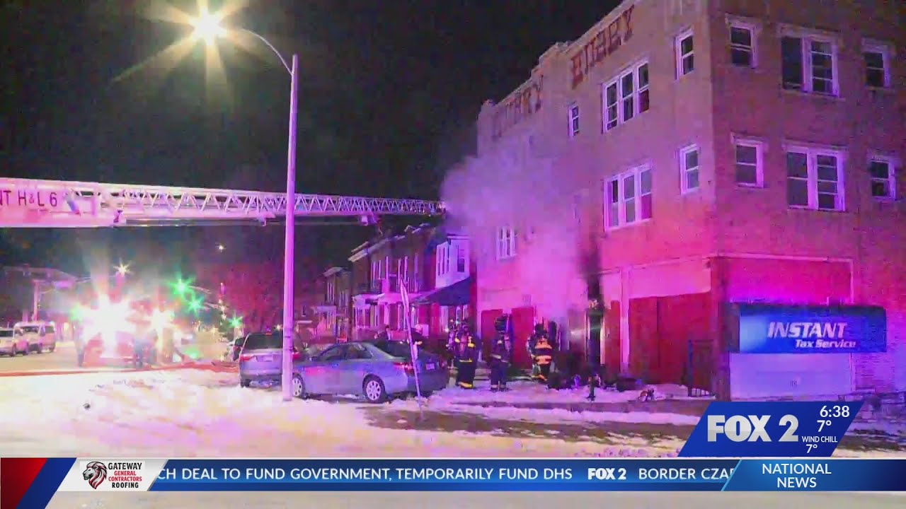 Man rescued from burning building in south St. Louis