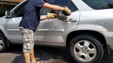 Remove dent with boiling water