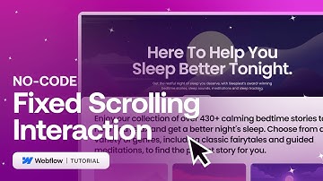 Webflow tutorial | Create a Hero section fixed scroll effect (NO-CODE)