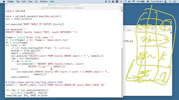 Worked Example: Emaildb.py (Chapter 15)