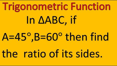 trigonometric functions Ex 3.2 Q3 class 12  | solution of triangles in hindi