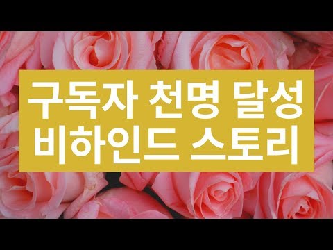 구독자 천명 돌파, 4개월 걸림 | 힐링 토크, 오글거림 주의 Gained over 1000 subscribers in 4 months and its behind story