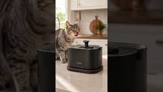 Fresh water fountain - no cords, and one very happy cat. 🐾