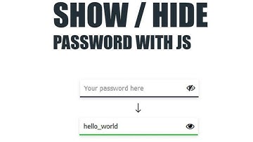 Show/Hide Password Toggle With Javascript | CodingWithFun