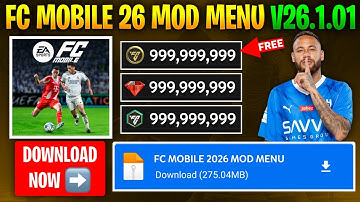 FC Mobile 26 Mod Menu v26.1.01 - Unlimited Coins, Gems & FC Points | FC Mobile MOD APK 2026