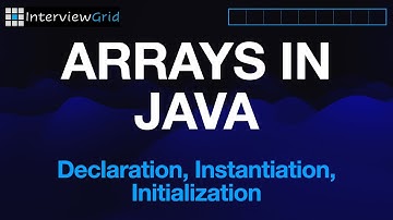 Arrays In Java - Declaration, Instantiation, Initialization