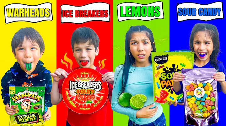 LAST TO STOP EATING SOUR CANDY WINS A MYSTERY PRIZ...