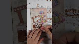 mini art journal - travel themed