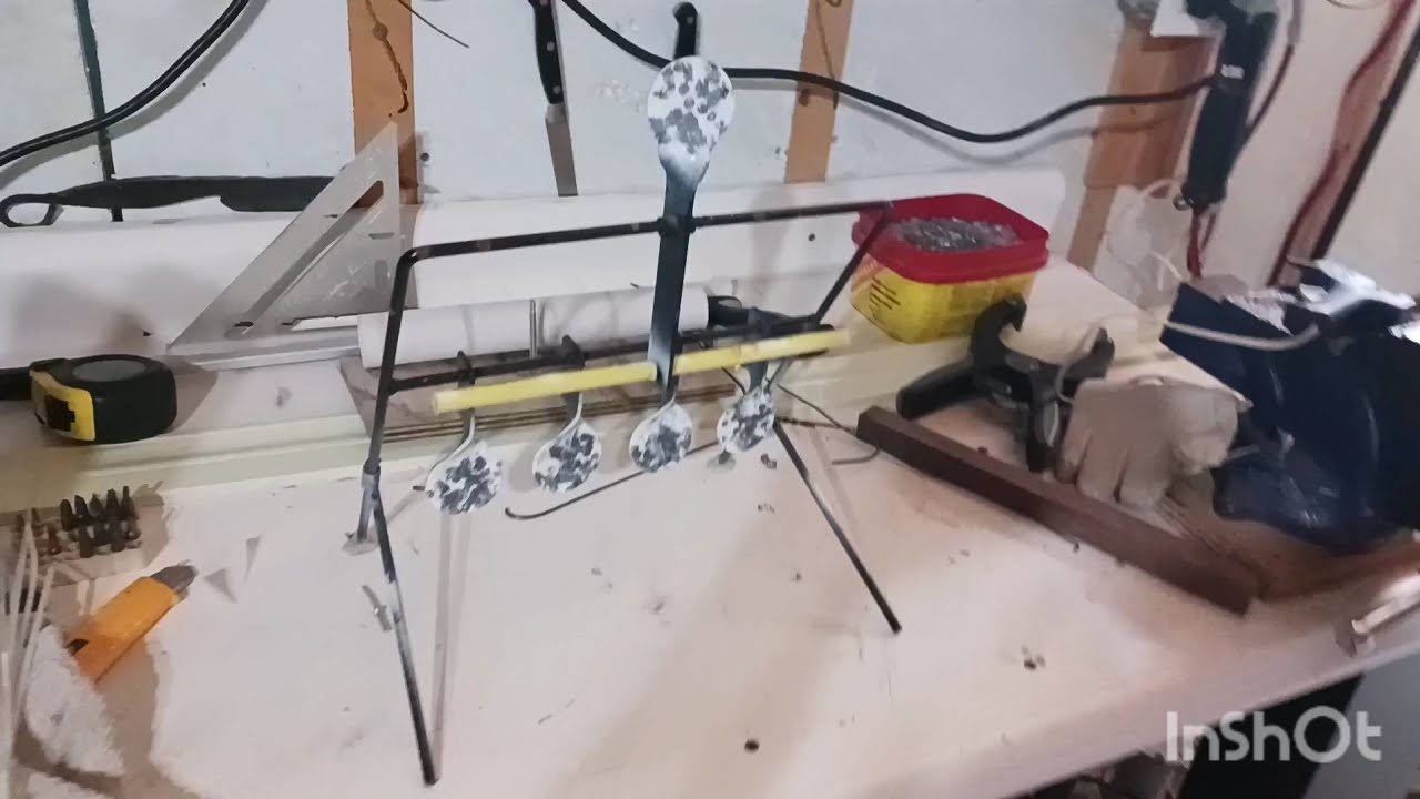 Airgun target always falling over - hot glue fix