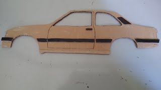 como fazer Chevette de papelão em miniatura parte 1