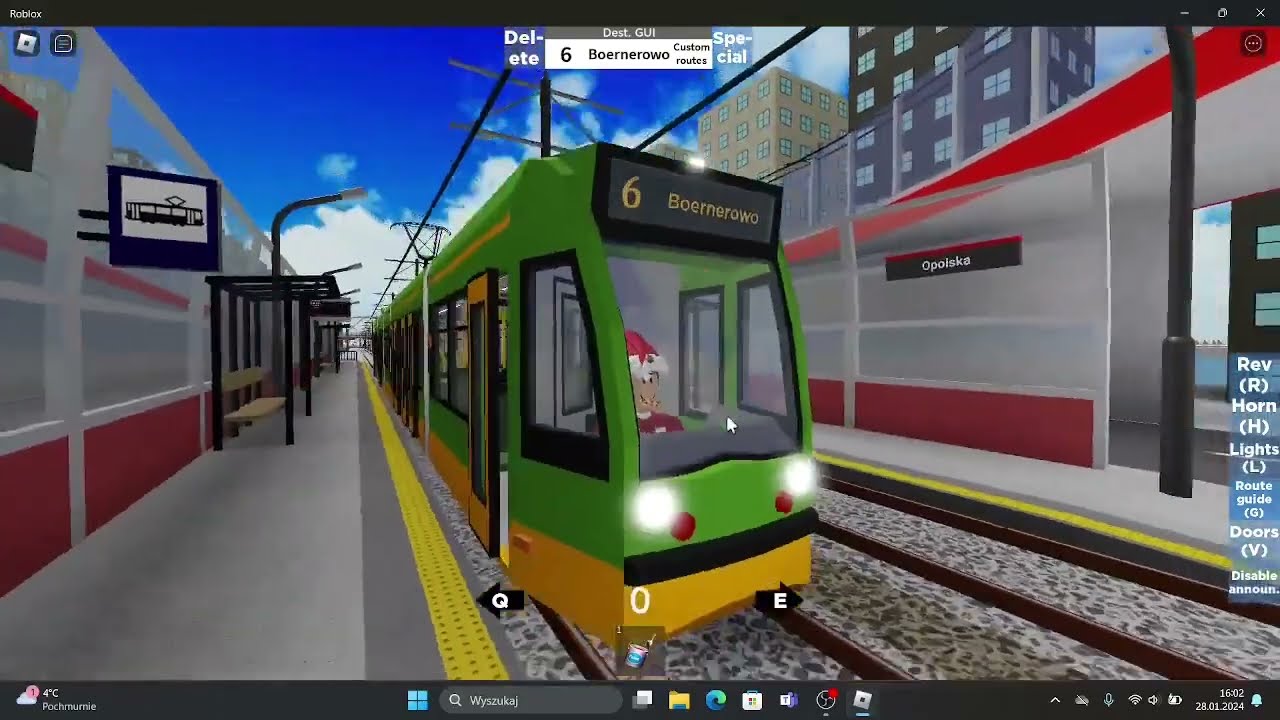 Gra Roblox, mapa ''Nid's Buses & Trams'', tramwaj linii 6