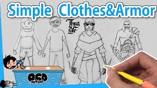 How to DRAW Clothes and Armor for Beginners [*4 Ways] EASY Step by Step Line By Line