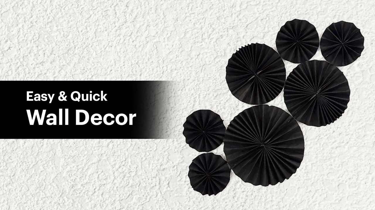 DIY Wall Decor with paper Low cost Home Decoration Easy Paper Carft