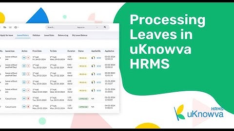 Processing Leaves in uKnowva HRMS #uknowvahrms #hrsolutions #tutorial