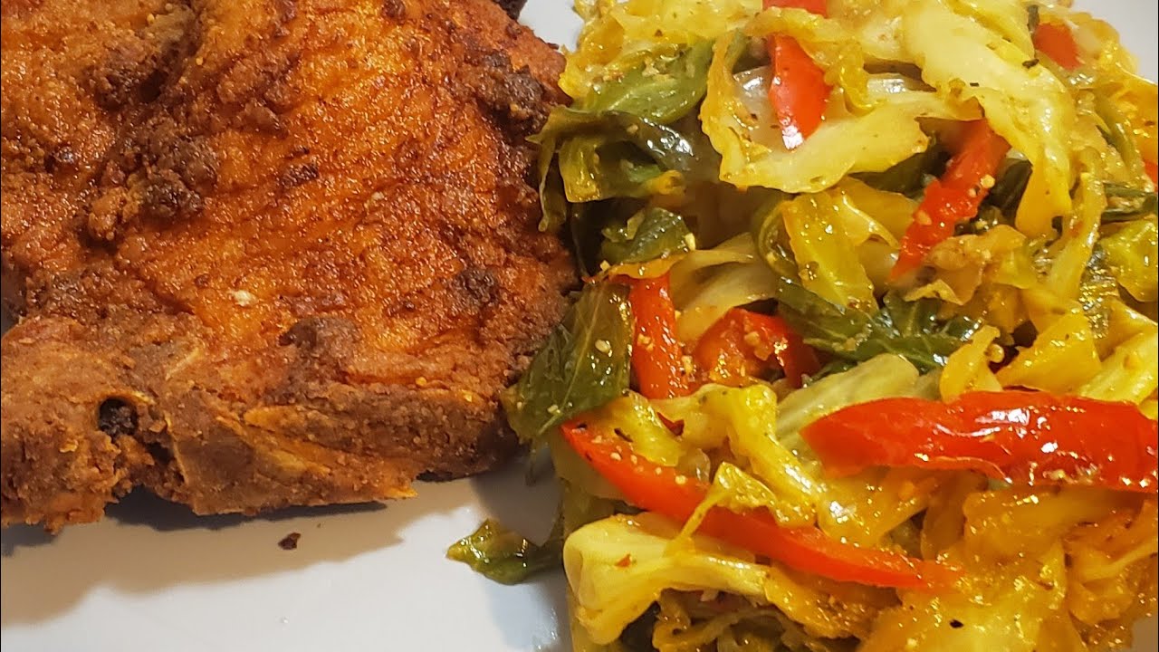 REQUESTED FRIED CABBAGE & CHOPS! (SHORT) - YouTube