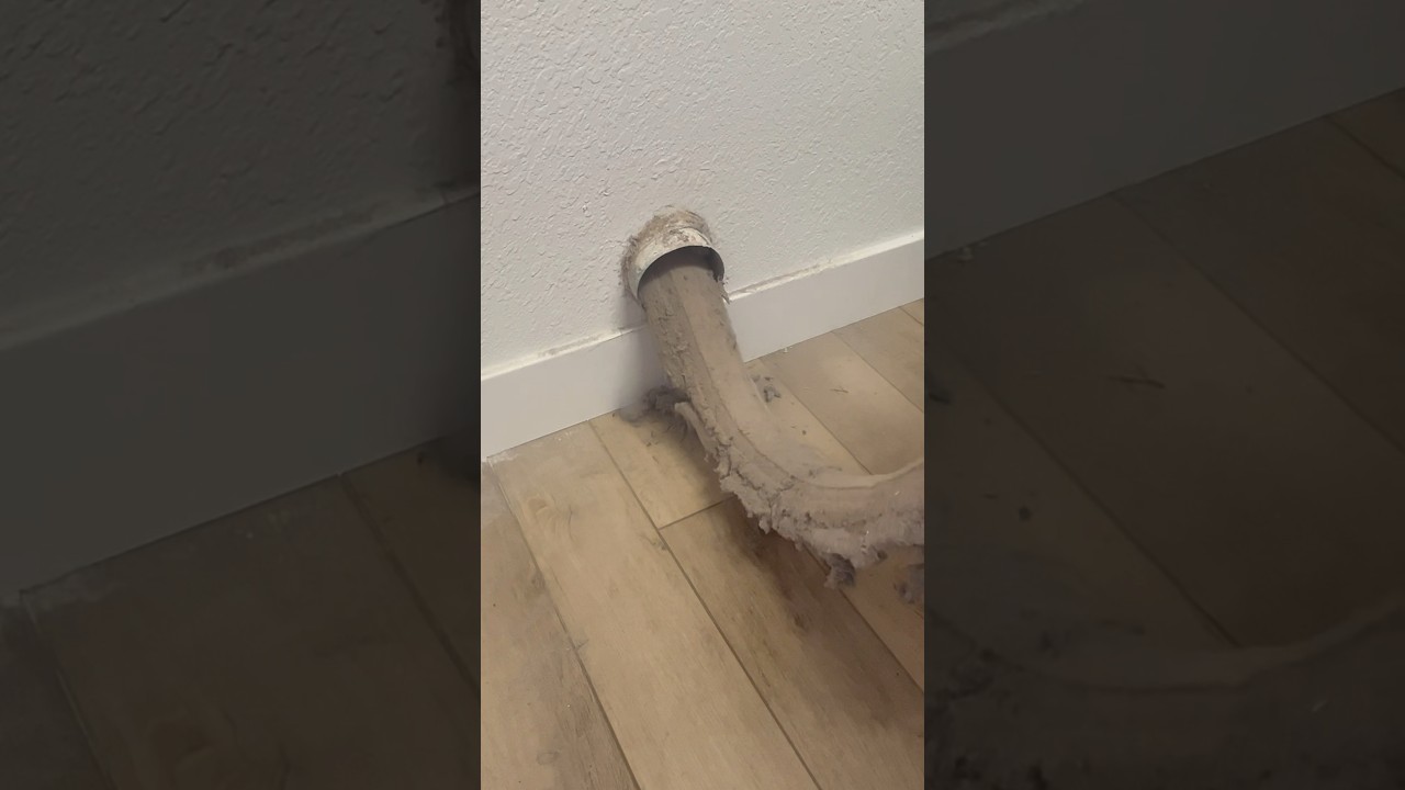 This is the CRAZIEST dryer vent cleaning of all time! 🤯🤯🤯 #oddlysatisfying #dryerventcleaning