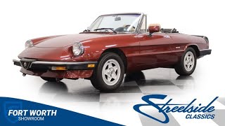 1988 Alfa Romeo Spider Veloce 6545-DFW for sale | Charlotte, Atlanta, Dallas, Tampa, Phoenix, N...