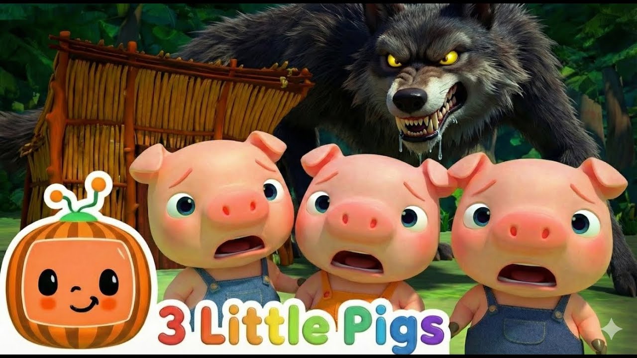 Three Little Pigs & the Big Bad Wolf | Pixar-Quality 4K Animation