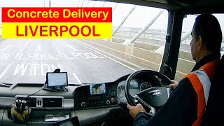 Concrete mixer delivery Liverpool City Centre British Trucking