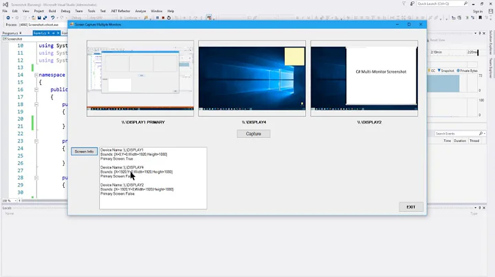 C# Multi-Monitor Screenshot