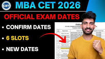 Mba Cet 2026 Official Exam Dates Released | MBA CET 2026 preparation