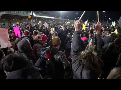 JFK Rally NoBanNoWall Resistance in NY MAKE THE ROAD NY