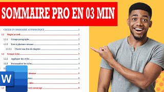 Word  Creer Un Sommaire Avec Mise En Forme En 5 Min 