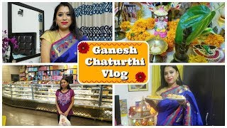 Vlog : Ganesh Chaturthi Celebration in 2018 | Trying Modak First Time | Indian Mom Studio