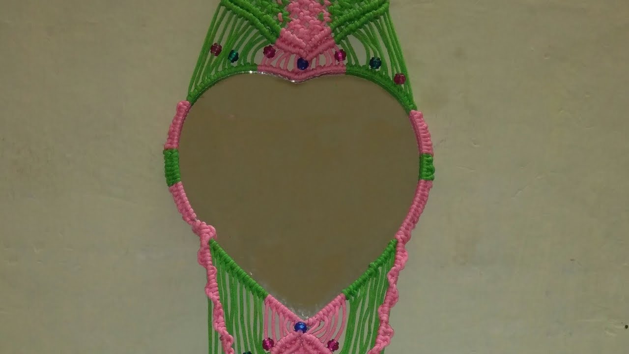 Macrame hanging mirror making videoHeart shape mirror full