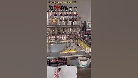 6 nozzle spout pouch filling capping machine#chilli #puree #LiquidDetergent #tomatopaste #jam #salad