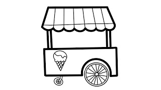 Menggambar dan mewarnai | mobil es krim, cara menggambar es krim Menggambar dan mewarnai | mobil es krim, cara menggambar es krim