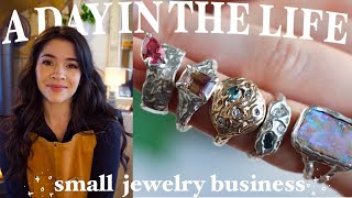Studio Vlog #13 | A Realistic Day in the Life As a Small Jewelry Business | Stone Setting Day!