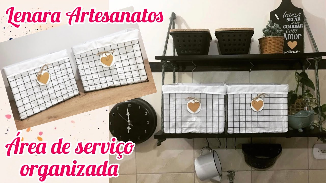 Faça você mesmo cesto organizador aramado simples e fácil de fazer 