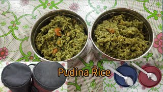 School Lunch Box Recipe Pudina Rice || Easy Lunch Box Recipe || Pudina Rice VarunikaTeluguLifestyle