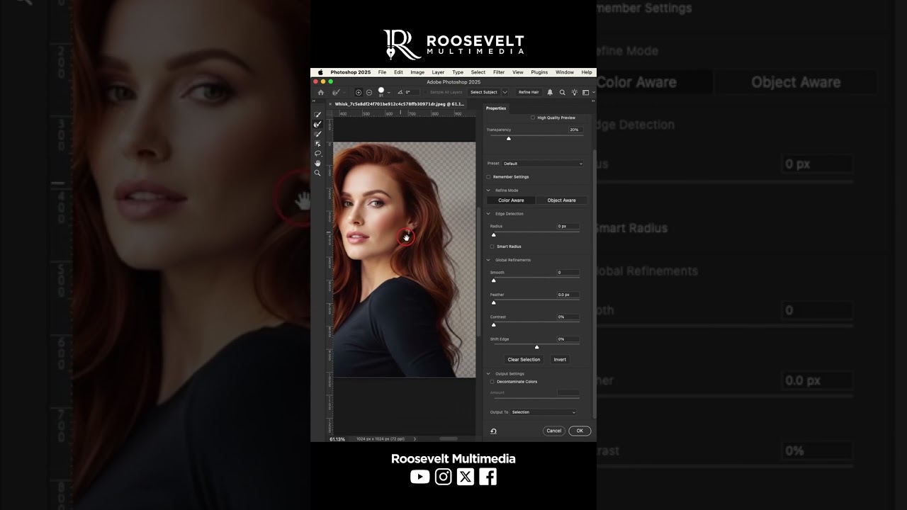 Как улучшить и выделить волосы в Photoshop 