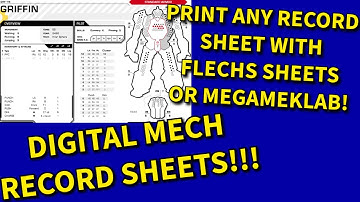 Get any BATTLETECH Record sheet! Flechs sheets and megameklab guide. Digital mech record sheets!