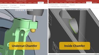 Vát mép các vị trí undercut and Inside chamfering dễ dàng trên phần mềm Esprit