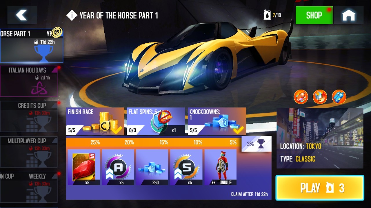 Asphalt 8 YEAR OF THE HORSE PART 1 Event || year of the horse part 1 top 3% devel sixteen prototype