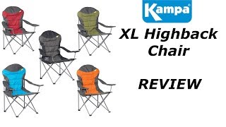 Kampa Kampa Dometic XL High Back Folding Camping Chair Sunset Yellow 5056446101165 