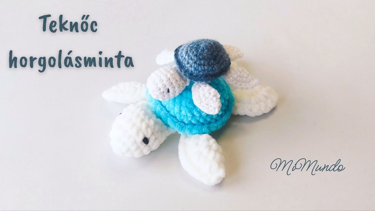 Egyszerű teknőc horgolásminta magyarul - Easy crochetTurtle