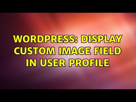 Wordpress: Display custom image field in user profile