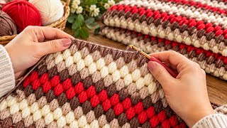 Very Easy Tunisian Crochet Baby Blanket For Beginners Online Tutorial #crochet #tunisian 