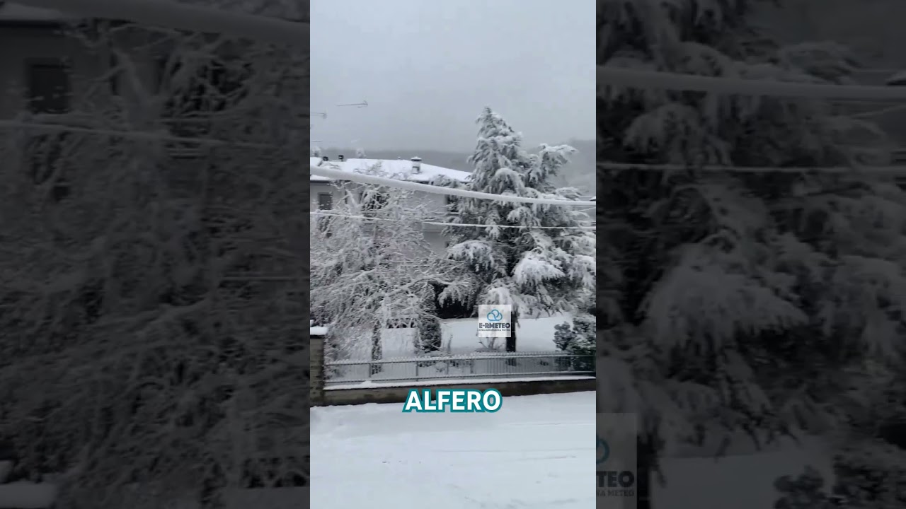 Alfero (FC, 750 m) dopo la nevicata di questa mattina 😍Grazie per il video a Giada Giovannetti