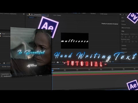 Hand Writing Text Animation | After Effects Tutorial